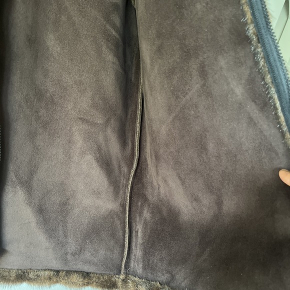 Brown Faux Fur Women Vest by Andrea Faye Classic Outerwear Zip Collar USA XL - Picture 14 of 16
